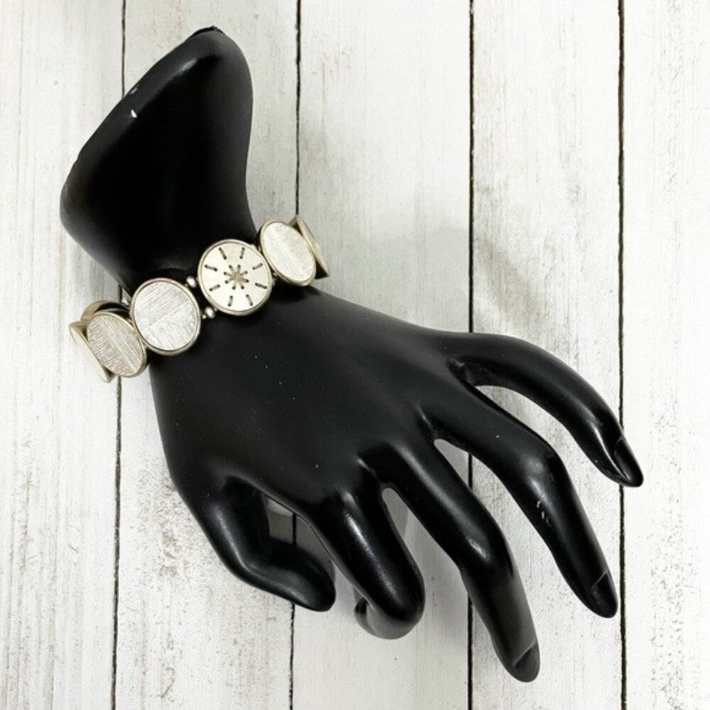 SIGRID OLSEN Silver and gold patterned bracelet